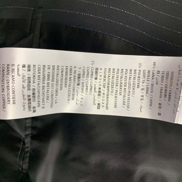 ALEXANDER MCQUEEN Black Silver Stripe Wool Blend Notch Lapel Suit - Picture 7 of 12